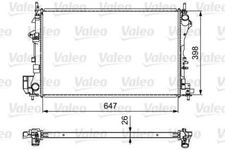 VALEO OPEL радіатор VECTRA C 2,2-3,2 Valeo 732877