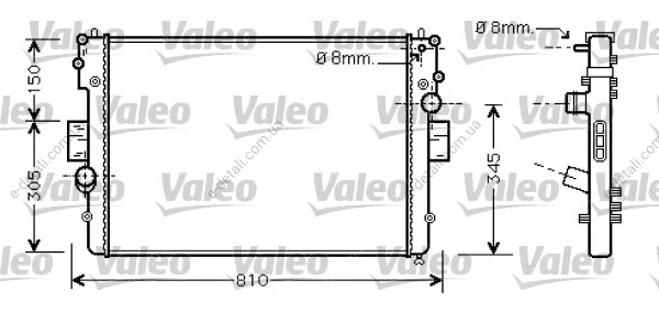 Радіатор охолодження Iveco Daily III/IV 2.3/3.0D 02-11 Valeo 734448 (фото 1)