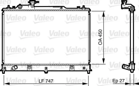 Радиатор охлаждения Mazda CX-7 2.3 07-13 Valeo 735577