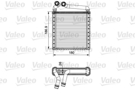 Радиатор (теплообменник) отопления салона Valeo 811500