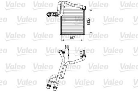 Радиатор (теплообменник) отопления салона Valeo 811536 (фото 1)