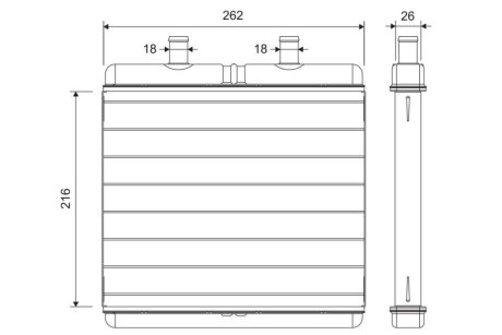 Фото радіатор обігрівача IVECO DAILY Valeo 811631 Радіатор обігрівача IVECO DAILY Valeo 811631