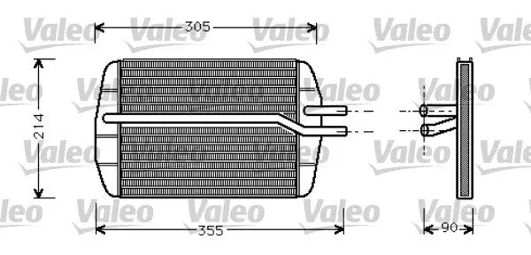 VALEO FORD Радіатор опалення Fiesta IV, Фургон 95- Valeo 812272 (фото 1)