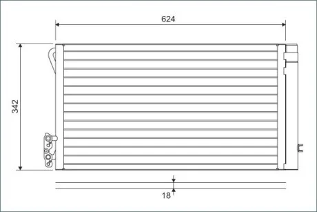 Радіатор кондиціонера BMW 3 (E90/E91)/X1 (E84)/1.6-3.0D 04-16 (N47/N57/N55) Valeo 814012