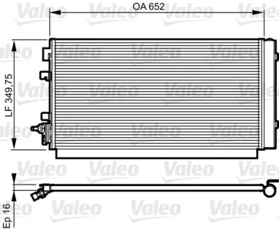 Радиатор кондиционера Renault Fluence/Scenic III/Megane III 1.2-2.0 16V/1.5dCi-2.0dCi 08- Valeo 814187