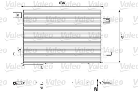 Конденсатор (радиатор) кондиционера Valeo 814249 (фото 1)