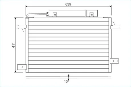 Радіатор кондиціонера MB A-class (W169)/B-class (W245) 1.5-2.0LPG 04-12 (з осушувачем) Valeo 814249