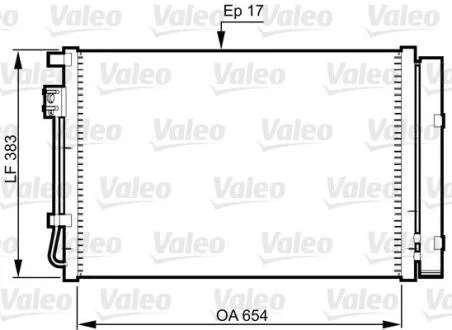 Радіатор кондиціонера VALEO Valeo 814362