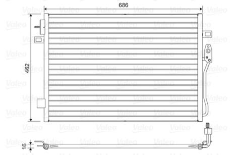 Радіатор кондиціонера Fiat Freemont 2.0/2.4JTD 11- Valeo 814453