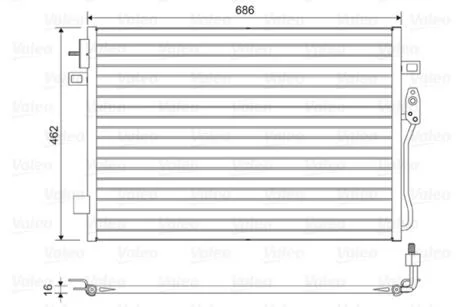 Радіатор кондиціонера Fiat Freemont 2.0/2.4JTD 11- Valeo 814453