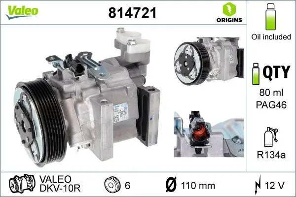 Компресор кондиціонеру VALEO Valeo 814721 (фото 1)