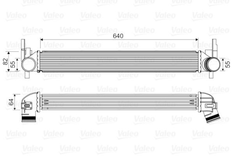 Радиатор (интеркуллер) охлаждения воздуха в системе наддува Valeo 818574