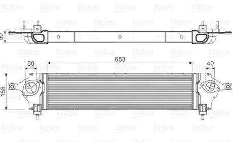 Радиатор интеркулера Nissan Qashqai 1.5/2.0dCi 07-13 Valeo 818589