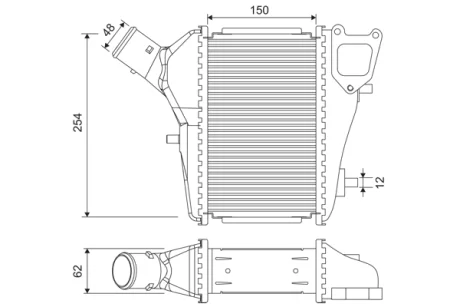 VALEO HONDA Інтеркулер CR-V III 2.2 07- Valeo 818686