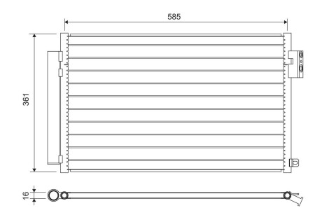 Радіатор кондиціонера Valeo 822641
