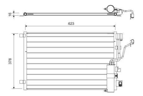 Радіатор кондиціонера QASHQAI 1.5-2.0 dCi 08-13 Valeo 822733