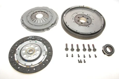 Демпфер + комплект сцепления VW Caddy 1.9TDI 77kw 04-10/Golf VI 1.6TDI 66-77kw 09-13 (+ выжимной) Valeo 837075