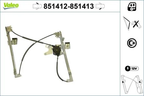 Стеклоподъемник Valeo 851412