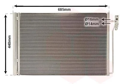 Конденсор кондиціонера RANGE ROVER ALL 02- Van Wezel 02005182 (фото 1)