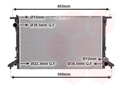 Радіатор охолодження AUDI A4,A5,A6,Q7 3.0TDi 15+ HD (вир-во) Van Wezel 03012722