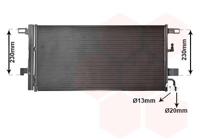 Радиатор кондиционера Audi A4 15+ (выр-во) Van Wezel 03015703