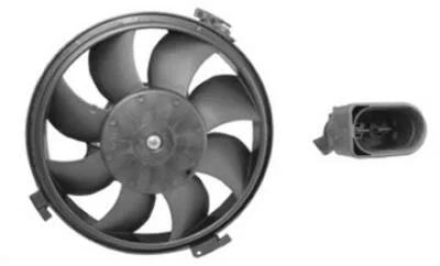 Вентилятор радіатора AUDI, SKODA, VW (прямокутний роз\'єм) (вир-во) Van Wezel 0315747