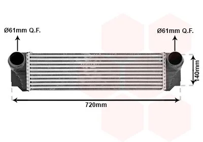 Інтеркулер BMW 5 (F10)/7 (F01/F02/F03/F04) 2.0/3.0D 08- (вир-во) Van Wezel 06004376