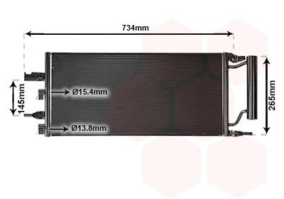 Конденсор кондиціонера BMW 1/2/X1 13+ Van Wezel 06005607