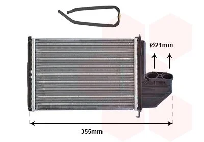 Радіатор обігрівача BMW 3 E36 90>98 Van Wezel 06006172