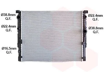 Радіатор охолодження BMW 5 G30/G31 / BMW 7 G11/G12 09/15+ (вир-во) Van Wezel 06012771
