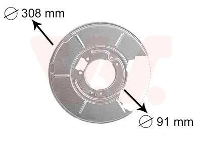 Захист гальмівного диска BMW E36,E46 Rear Left (вир-во) Van Wezel 0646373