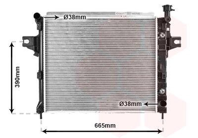 Радіатор охолодження JEEP GRAND CHEROKEE 99>05 Van Wezel 21002044