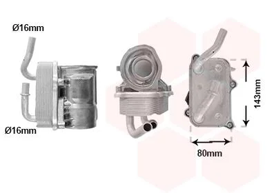 Радиатор масляный с корпусом MERCEDES C/CLK/Е/M/SLK/VITO (пр-во) Van Wezel 30013725