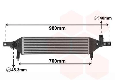 Інтеркулер NISSAN QASHQAI 2/10>14 J10 (вир-во) Van Wezel 33004409 (фото 1)