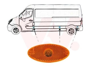 Фонарь габаритный Opel Movano 10-, Renault Master Van Wezel 4388975