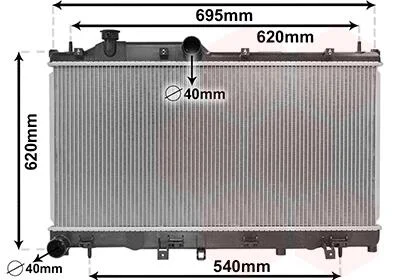 Радіатор охолодження SUBARU FORESTER 3/13 > 18 (вир-во) Van Wezel 51002113