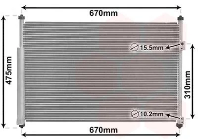 Конденсор кондиционера GR VITARA 16i/19i/19D 05- Van Wezel 52005108