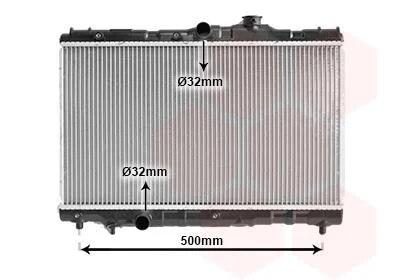 Радиатор охлаждения COROLLA EE90 1.3MT 87-92(пр-во) Van Wezel 53002115
