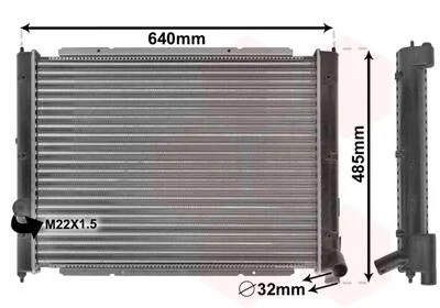 Радіатор охолодження двигуна VW TRANSP/SYNCR 81-90 Van Wezel 58002034 (фото 1)