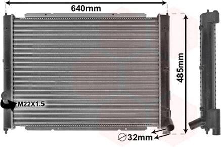 Радіатор охолодження двигуна VW TRANSP/SYNCR 81-90 Van Wezel 58002034