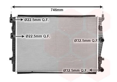 Радіатор охолодження AUDI A3/ VOLKSWAGEN CADDY/TOURAN/T-ROC 10/17+ (вир-во) Van Wezel 58012733