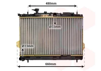 Радіатор охолодження HYUNDAI MATRIX (FC) (01-) 1.6 i (вир-во) Van Wezel 82002097