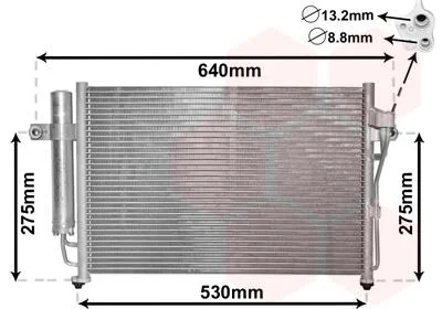 Конденсор кондиціонера HYUNDAI GETZ MT ALL 02- Van Wezel 82005087