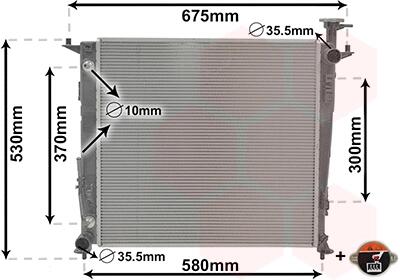 Радіатор охолодження Kia Sorento 14+ Van Wezel 82012714