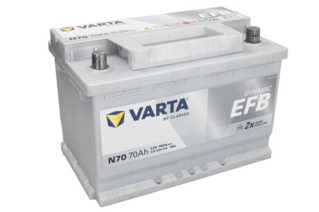 Акумулятор 70Ah-12v BD EFB (278х175х190), R, EN760 VARTA 570 500 076