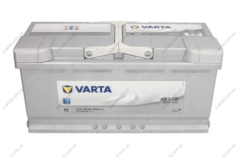 Аккумуляторная батарея 110Ah/920A (393x175x190/+R/B13) Silver Dynamic l1 VARTA 610402092 3162 (фото 1)