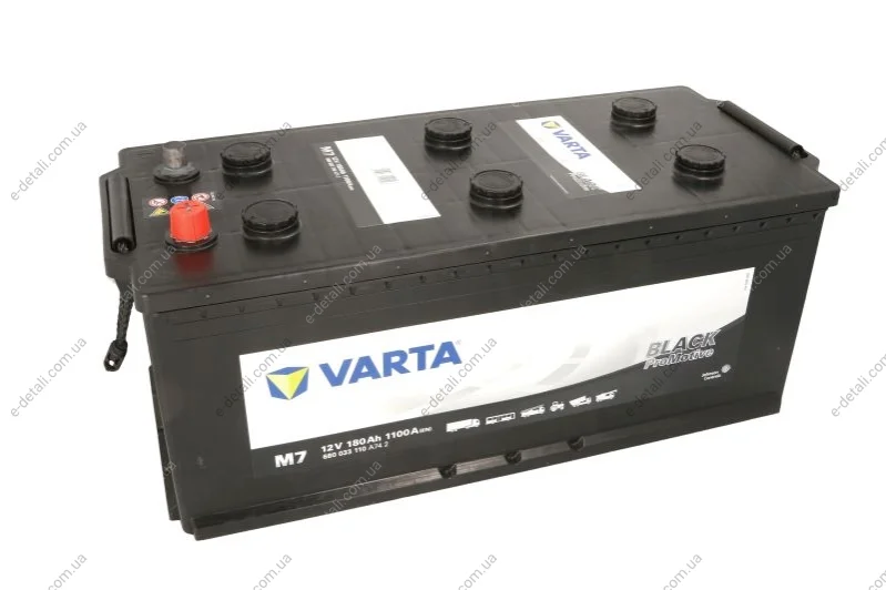 Аккумулятор 180Ah-12v PM Black (M7) (513x223x223), полярность прямая (4), EN1100 VARTA 680 033 110 (фото 1)
