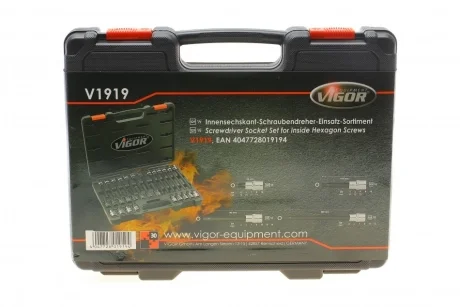 Набор головок 1/2" со вставками Hex 30 ед. VIGOR V1919