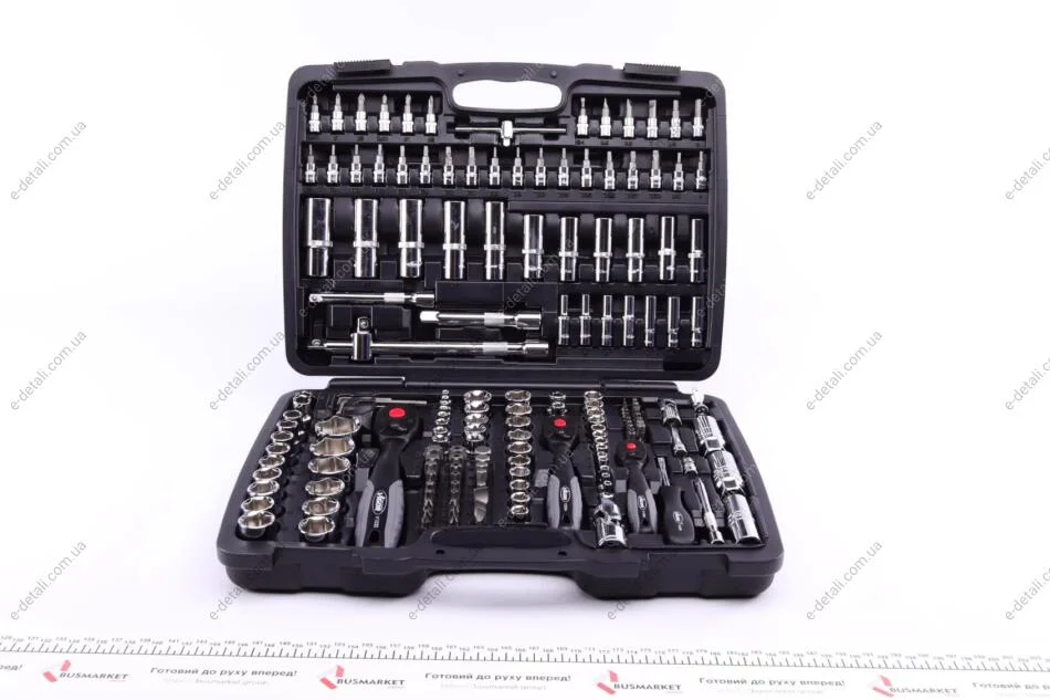Набор инструментов комбинированный 1/2", 1/4", 3/8" (головки, головки со вставкой, биты) 172 ед. VIGOR V2461 (фото 1)