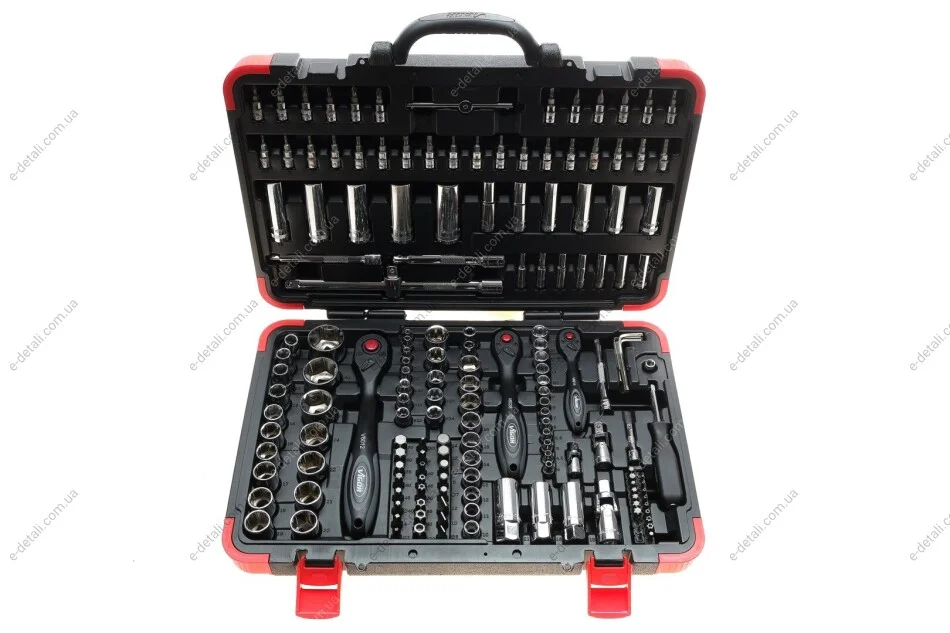 Набор инструментов комбинированный 1/2", 1/4", 3/8" (головки, головки со вставкой, биты) 172 ед. VIGOR V2461N (фото 1)